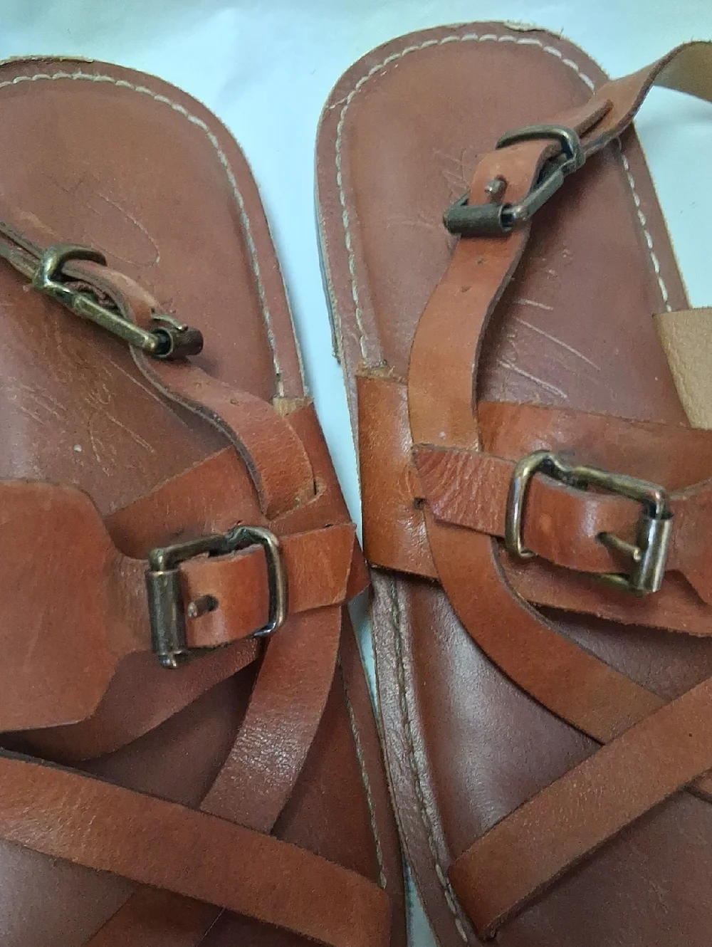 Patricia Nassh Brown Leather Strappy Sandals Sz 7M Preowned